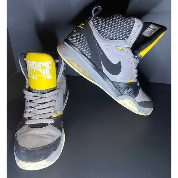 Nike Other - Nike Air Ultra Force Men's Sneaker 2013 Grey Black Yellow 555087-001 Mens 11